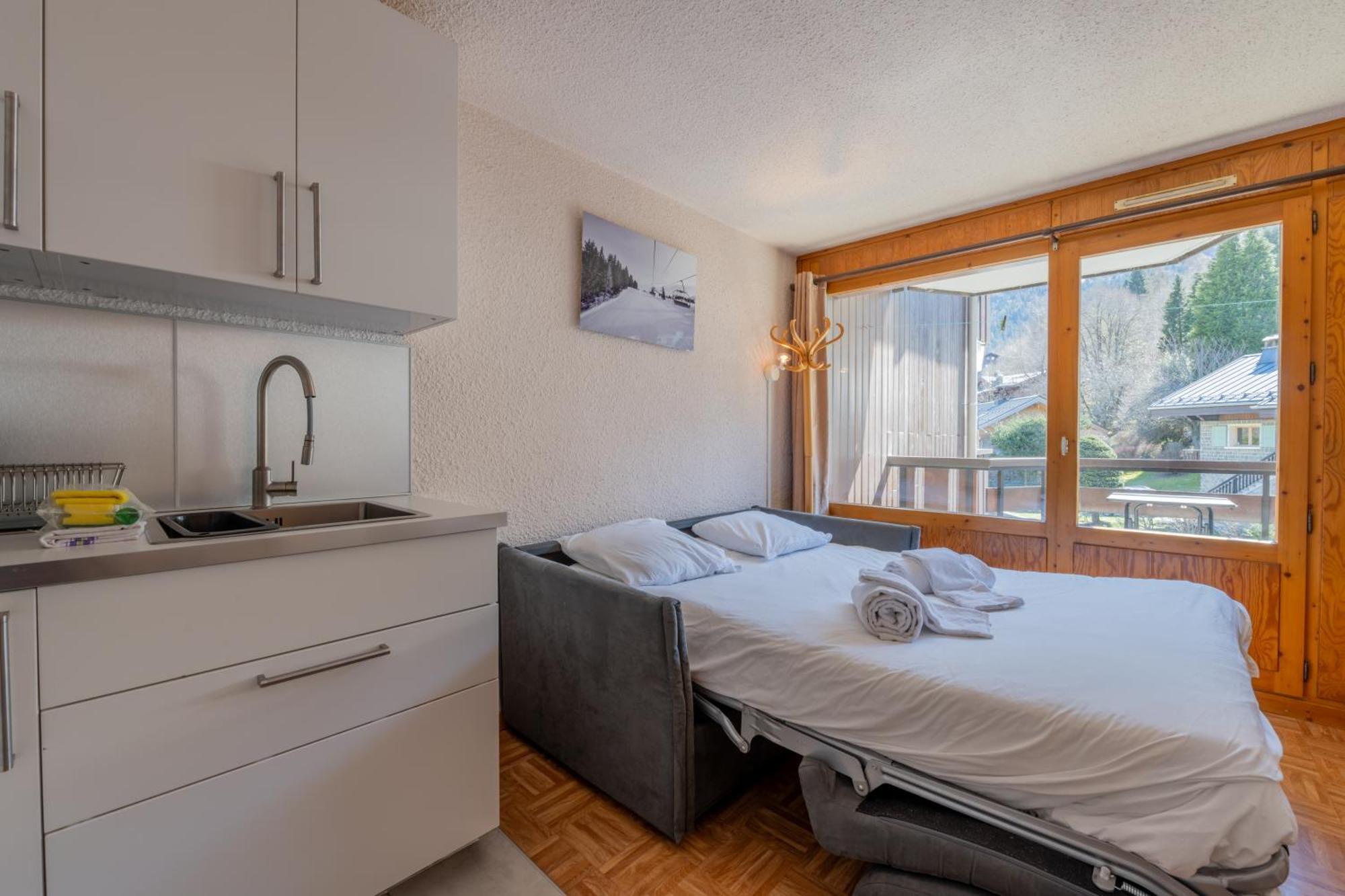 Residence Le Prarion 24A Ski In- Ski Out - Happy Rentals Les Houches Bagian luar foto